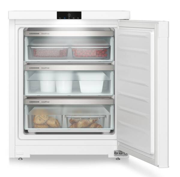 Gefrierschrank, Schublade, Edelstahl, Weiß, 3 Schubladen