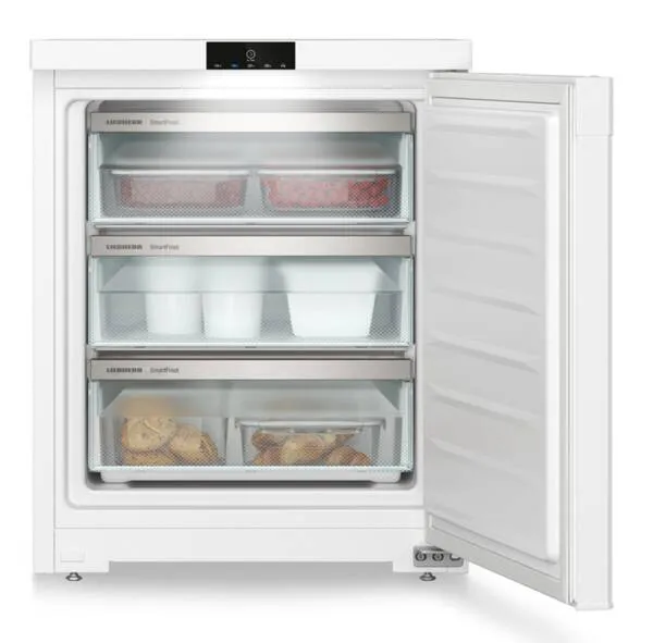 Gefrierschrank, Schublade, Edelstahl, Weiß, 3 Schubladen