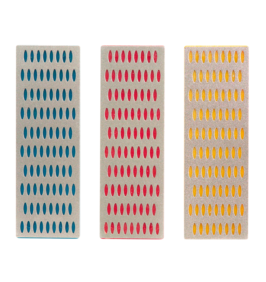 18D47 Diamant-Schleifstein-Set 3 tlg 50x150mm, Korn 150, 300, 400